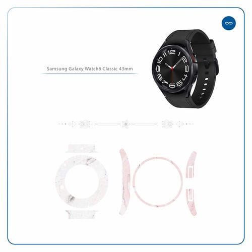 Samsung_Watch6 Classic 43mm_Blanco_Pink_Marble_2
